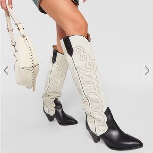 Isabel Marant Western Riding Boots Liela leather and suede cowboy boots